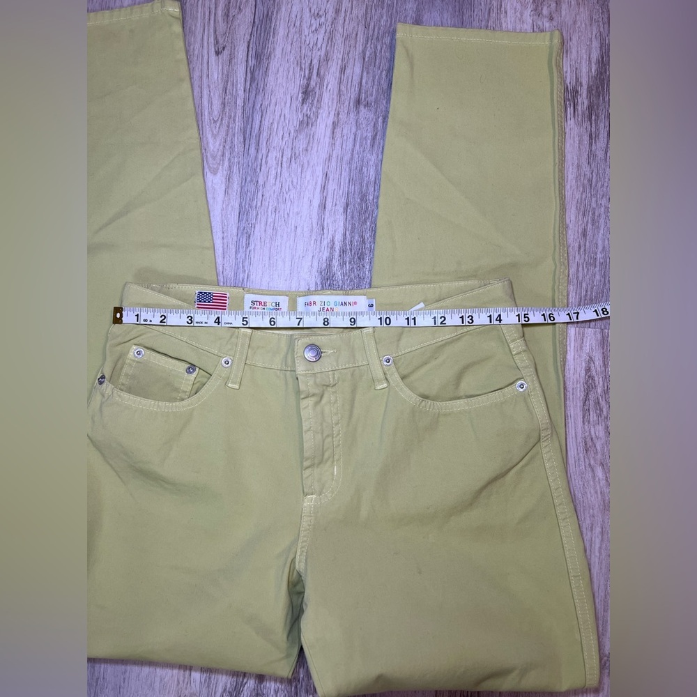 Fabrizio Gianni Lime Green Straight-Leg Pants Size 6 - Picture 7 of 13